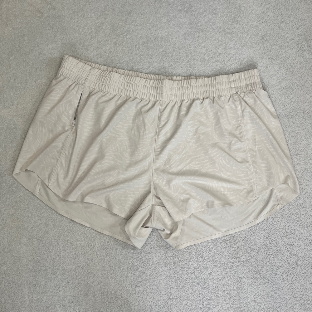 Athleta Womens Elastic Waist Printed Hustle Shorts 3" LINER REMOVED Size XL